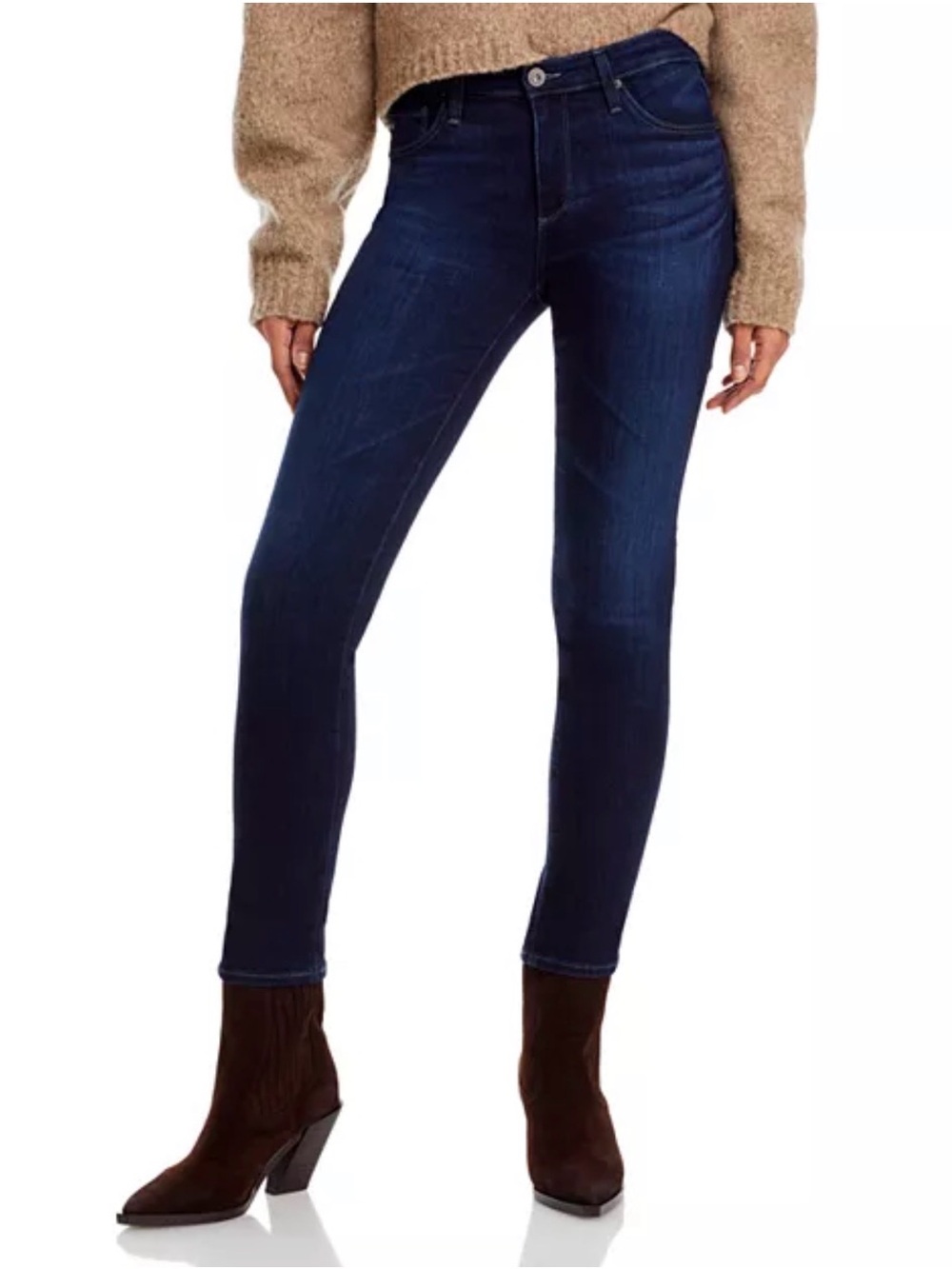 🦋 AG Adriano Goldschmied| EUC The Prima Ankle Cigarette Jeans 26R Dark Wash - Picture 3 of 12